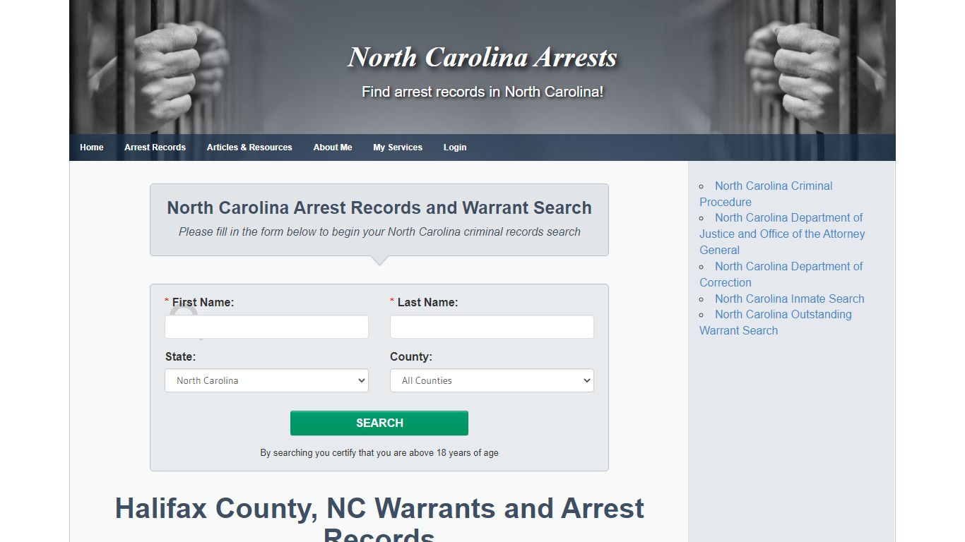 Halifax County NC Warrants and Arrest Records - North Carolina Arrests